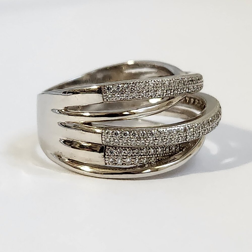 Estate Silver Multi-Band Ring - Picture 5 of 13